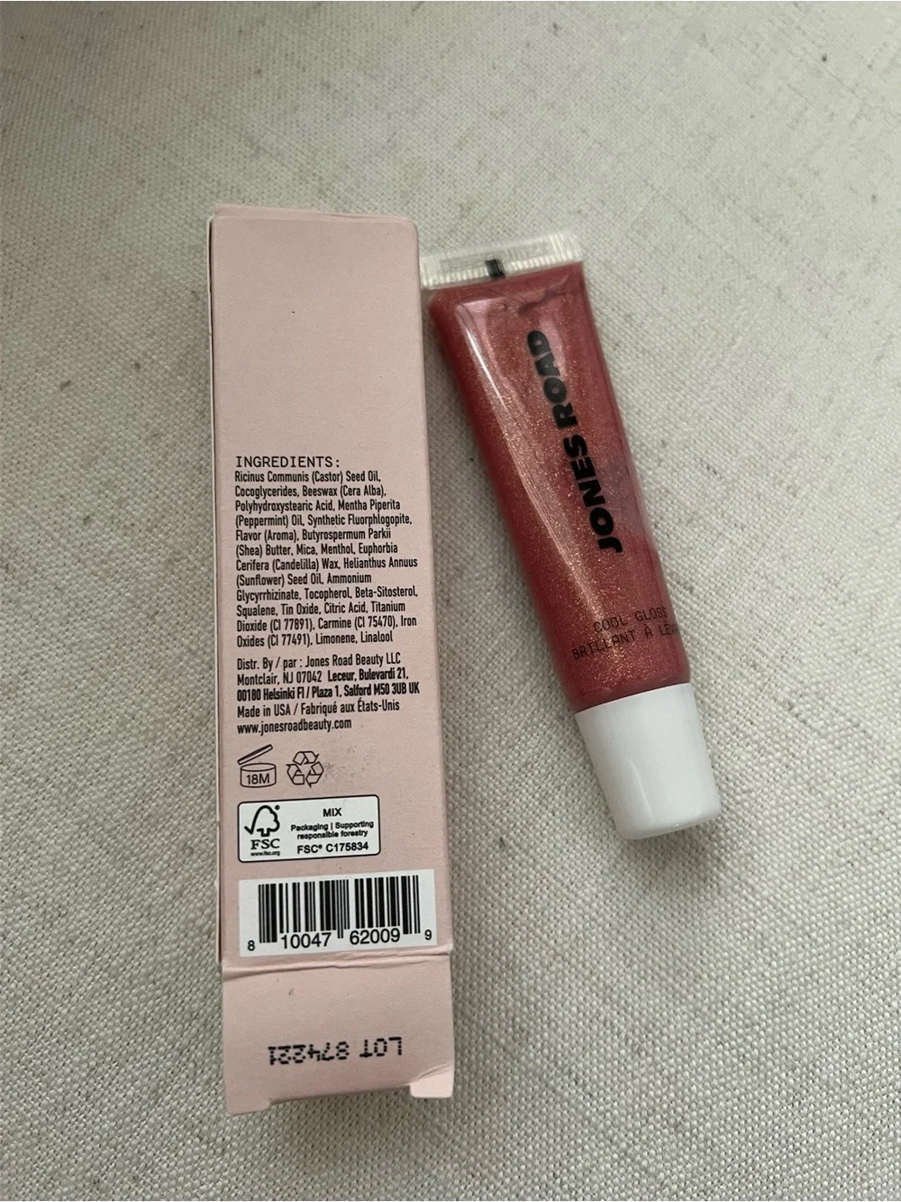 New in box JONES ROAD Cool Gloss in Pink Gold Shimmer -Discontinued